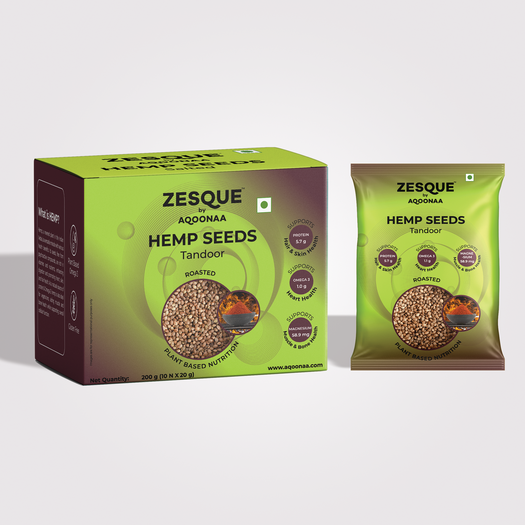 Roasted Hemp Seeds- Tandoor flavour